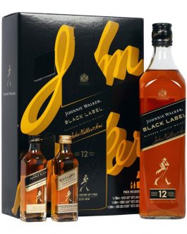 Johnnie Walker Black Label + Gold Label and Double Black Miniatures Gift Pack